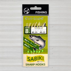 Самодур XH Fishing Sabiki-03, 6 гачків № 8